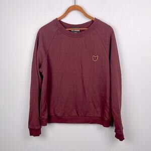 Kittenish burgundy and gold crewneck sweatshirt size medium